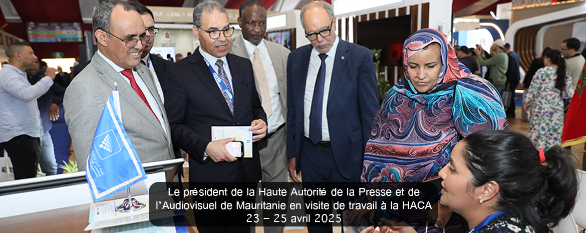 Le président de la Haute Autorité de la Presse et de l’Audiovisuel de Mauritanie en visite de travail à la HACA 23 - 25 avril 2025