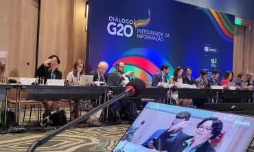 « Les droits en ligne, une nouvelle génération de droits humains à défendre au bénéfice de tous les citoyens du monde » Latifa Akharbach, à la conférence du G20 sur l’intégrité de l’information le 1er mai 2024 à Sao Paolo - Brésil