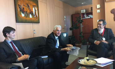 M. J.E NAJI reçu au siège central de l’UNESCO par l‘adjoint à la Directrice Générale, Mme Audrey Azoulay.