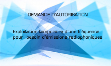 Attribution d’autorisation relative a l’exploitation temporaire d’une fréquence pour les besoins d’émissions radiophoniques au « CONSEIL NATIONAL DES DROITS DE L’HOMME »