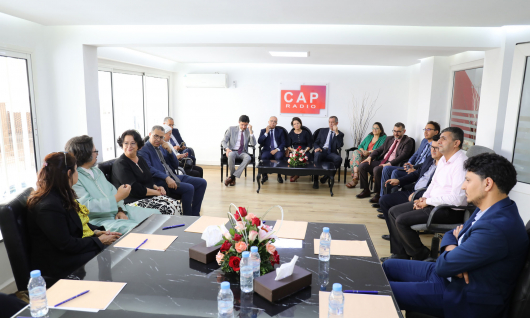 Rencontre  du Conseil Supérieur de la Communication Audiovisuelle avec les responsables et la rédaction de Cap Radio le 20 mai  2022 à Tanger dans le cadre  du programme des visites de terrain initié en complément du cycle des auditions de l’ensembles des