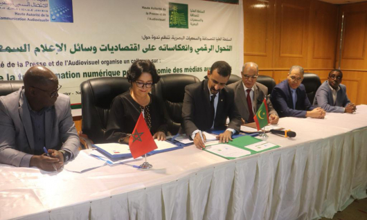 التوقيع بنواكشط على اتفاقية شراكة بين الهيئة العليا للاتصال السمعي البصري ونظيرتها السلطة العليا للصحافة والسمعيات البصرية بموريتانيا