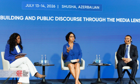 Latifa Akharbach appelle à reconstruire la confiance dans les médias pour préserver la cohésion sociale et la paix à l’ère algorithmique Au Forum Global des Médias de Shusha, en Azerbaïdjan, 13 au 15 juillet 2026
