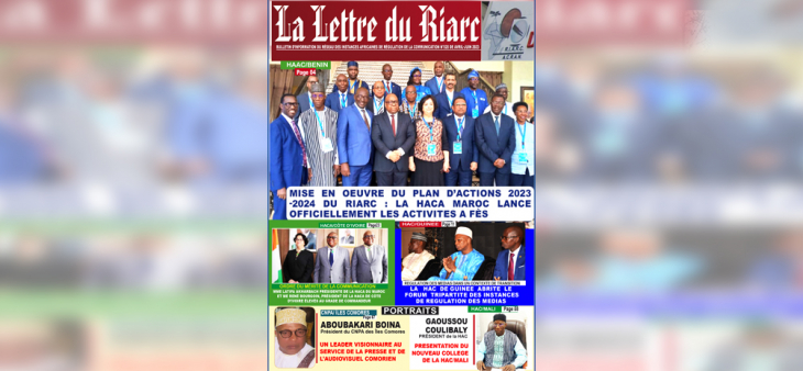 Parution du 20ème numéro de La lettre du RIARC, bulletin d'information trimestriel du Réseau des Instances Africaines de Régulation de la Communication